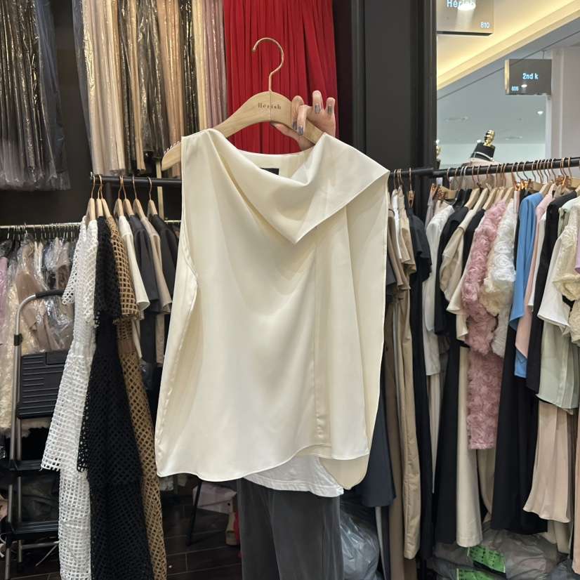 HERISH韓國直郵㊣女裝新品時尚真品熱賣推薦職業吊帶背心緞面Herish吊帶/背心