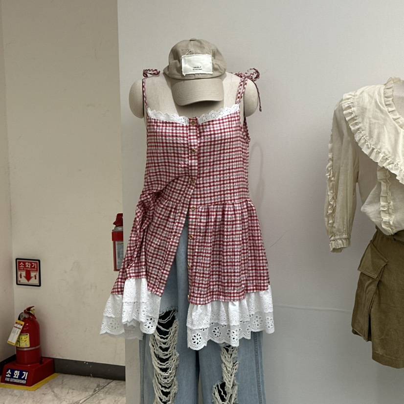 VAULT韓國代購㊣女裝新款休閑25春夏熱賣職業推薦真品吊帶背心VAULT吊帶/背心