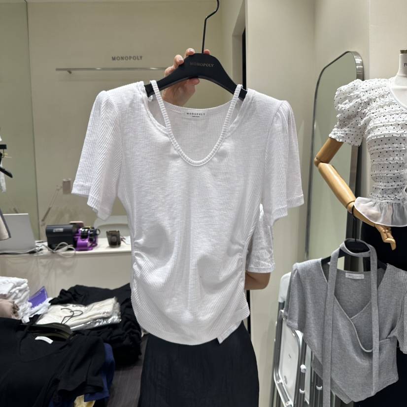 MONOPOLY東大門㊣直郵女裝新品休閑時尚熱賣25春夏真品針織衫uha針織衫