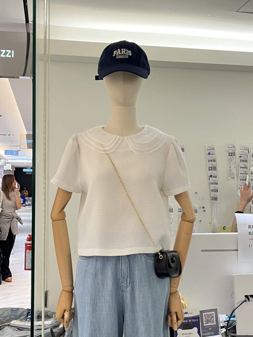 TIZZI韓國代購㊣女士新款熱賣真品25春夏職業休閑襯衫蕾絲衫TIZZI襯衫/蕾絲衫