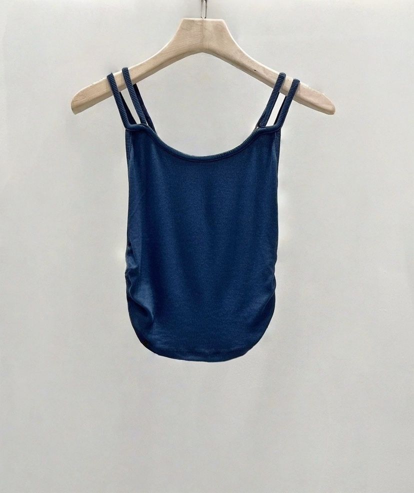 N YEN韓國代購㊣女裝新款休閑真品25春夏人氣吊帶背心褶皺N YEN吊帶/背心