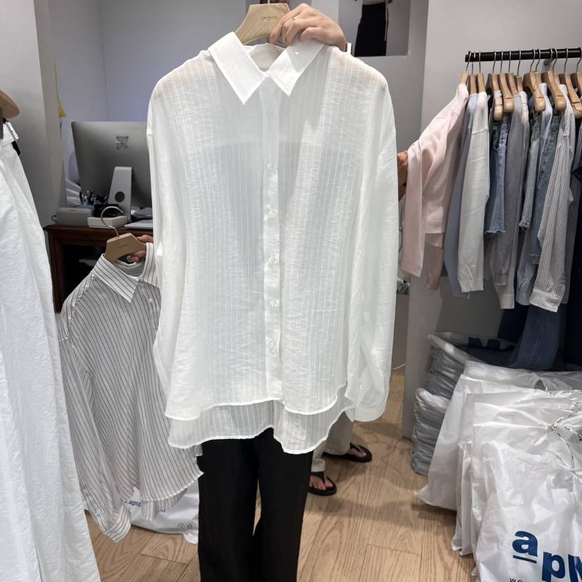 OURIN東大門㊣實拍女士新品時尚人氣熱賣推薦真品襯衫蕾絲衫OURIN襯衫/蕾絲衫