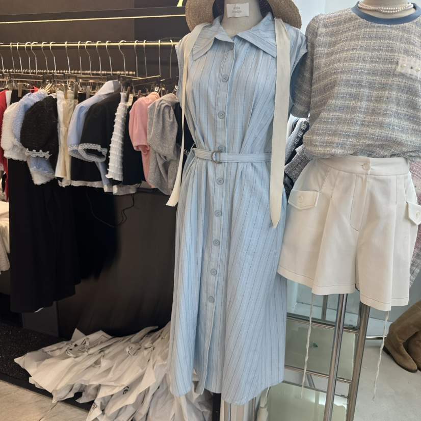 ABLESTUDIO東大門㊣實拍女士新品推薦25春夏連衣裙含腰繩亞麻布ABLE STUDIO連衣裙