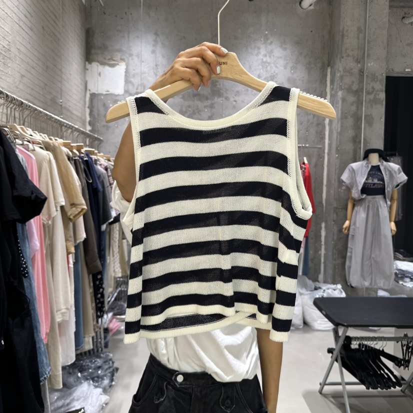 JUNI韓國代購㊣女裝新款人氣真品熱賣職業休閑25春夏吊帶背心my juni吊帶/背心