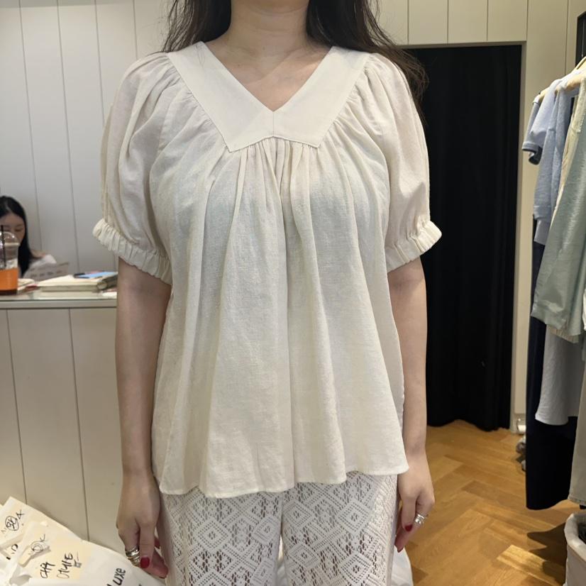 ARC韓國代購㊣女裝新款休閑真品人氣推薦時尚襯衫蕾絲衫亞麻布ARC EN CIEL襯衫/蕾絲衫