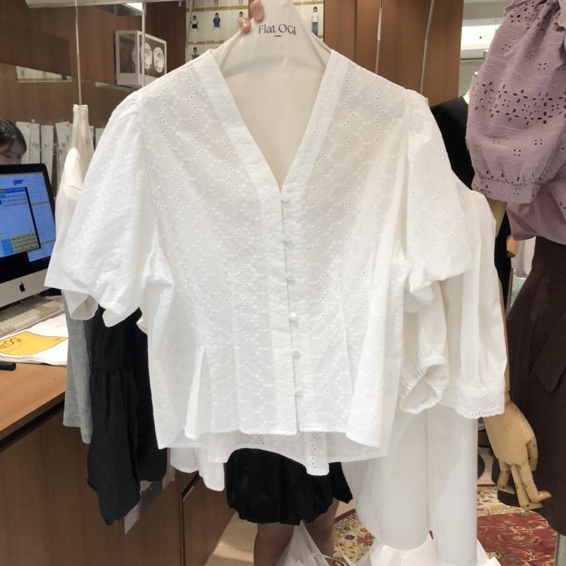 OGI東大門㊣實拍女裝新款25春夏推薦熱賣休閑人氣襯衫蕾絲衫FLat OGI襯衫/蕾絲衫