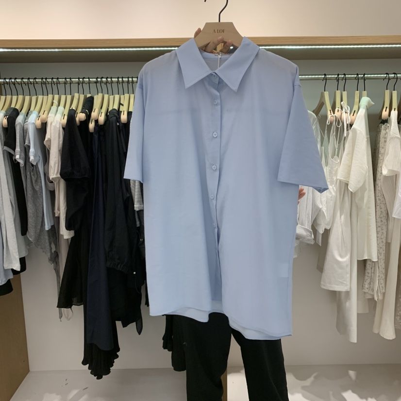 ALOT東大門㊣實拍女士新品熱賣時尚25春夏人氣職業襯衫蕾絲衫A LOT襯衫/蕾絲衫