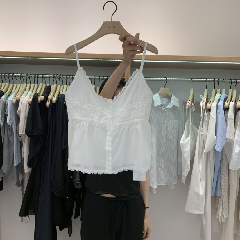 ALOT東大門㊣代購女裝新款休閑人氣熱賣25春夏真品襯衫蕾絲衫A LOT襯衫/蕾絲衫