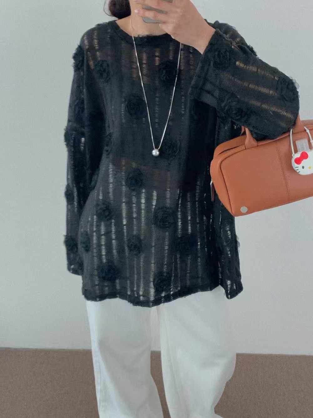 AZIT韓國直郵㊣女士新品真品時尚25春夏熱賣職業休閑長袖T恤AZIT長袖T恤