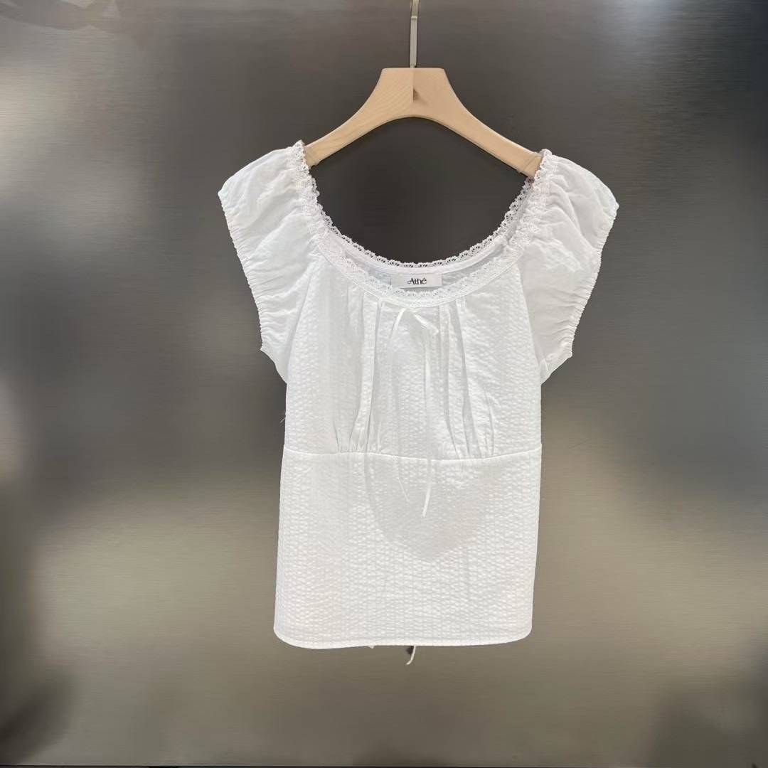 REVE-OT韓國代購㊣女裝新品時尚休閑職業熱賣真品襯衫蕾絲衫Athe襯衫/蕾絲衫
