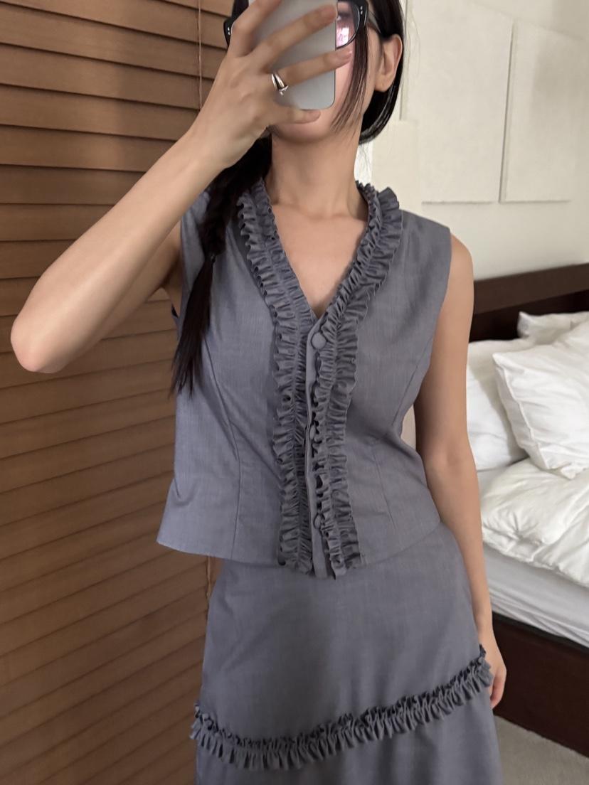 SUNDER MARKET韓國直郵㊣女裝新品職業時尚休閑推薦真品馬甲SUNDER MARKET馬甲
