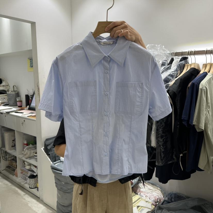 URBANSTORY/REMAKING東大門㊣實拍女士新款時尚襯衫蕾絲衫Remaking/URBANSTORY襯衫/蕾絲衫