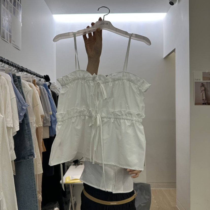 REIRAI韓國代購㊣女士新品25春夏時尚真品休閑人氣吊帶背心Reirai吊帶/背心
