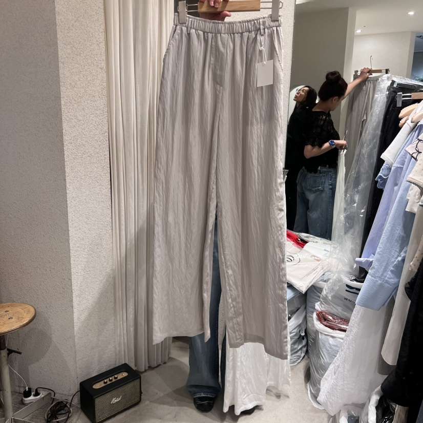 SSEMIENNE東大門㊣實拍女裝新品休閑職業人氣推薦休閑褲透明SSEMIENNE休閑褲