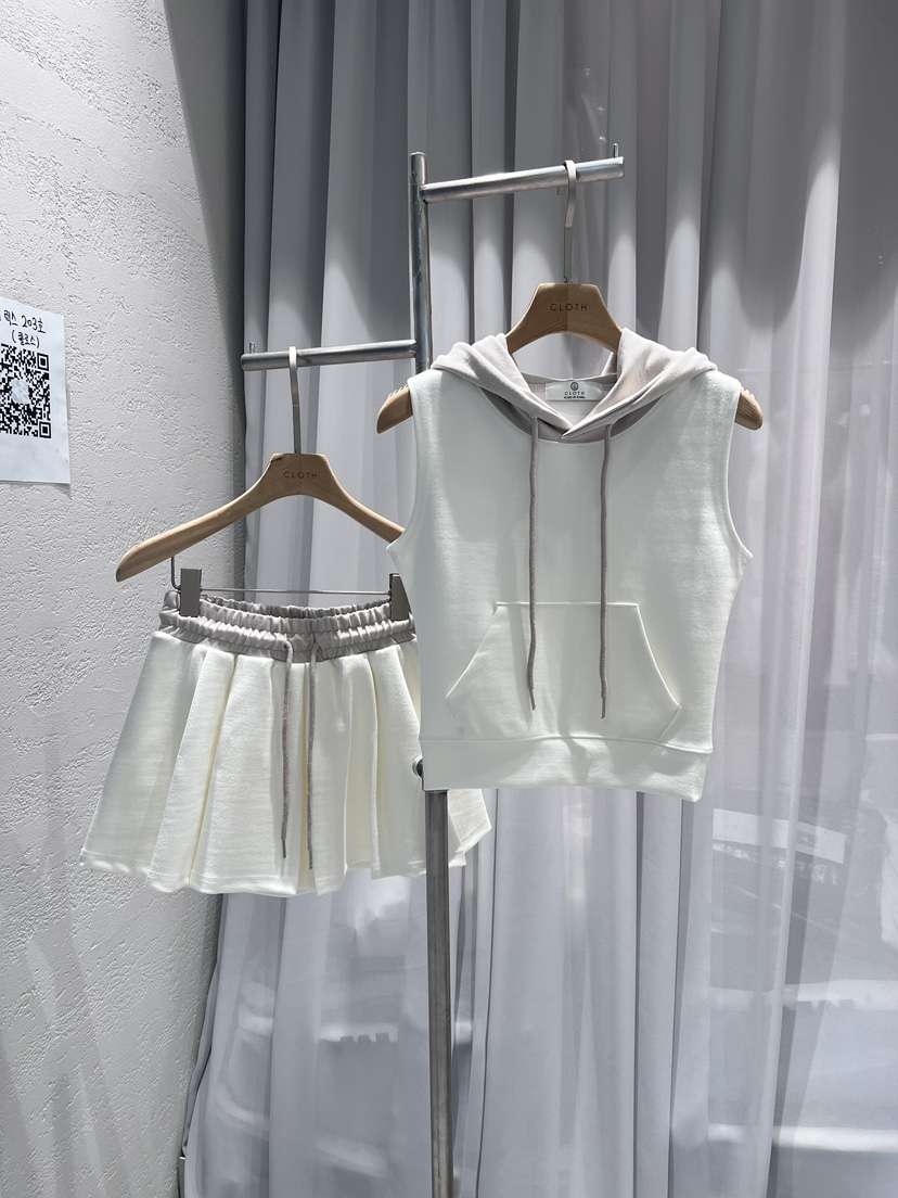 CLOTH韓國直郵㊣女士新款休閑熱賣推薦時尚職業套裝兩件套百褶CLOTH套裝