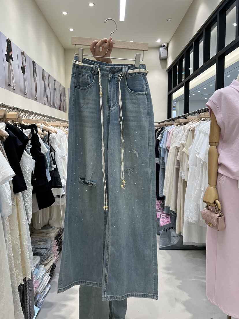 MARIE MARIE東大門㊣實拍女士新款休閑25春夏熱賣推薦牛仔褲MARIE MARIE牛仔褲
