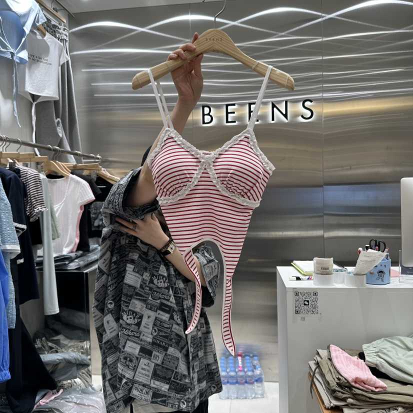 BEENS東大門㊣代購女裝新品推薦熱賣人氣真品時尚休閑吊帶背心BEENS吊帶/背心