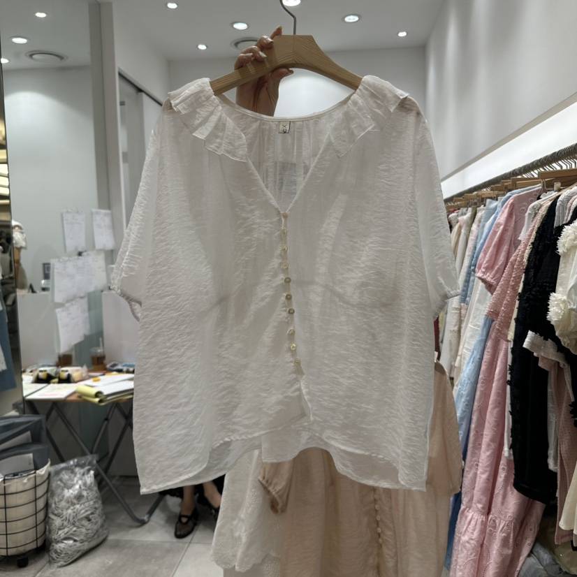 XPARTY東大門㊣代購女士新品休閑時尚真品職業推薦襯衫蕾絲衫XPARTY襯衫/蕾絲衫