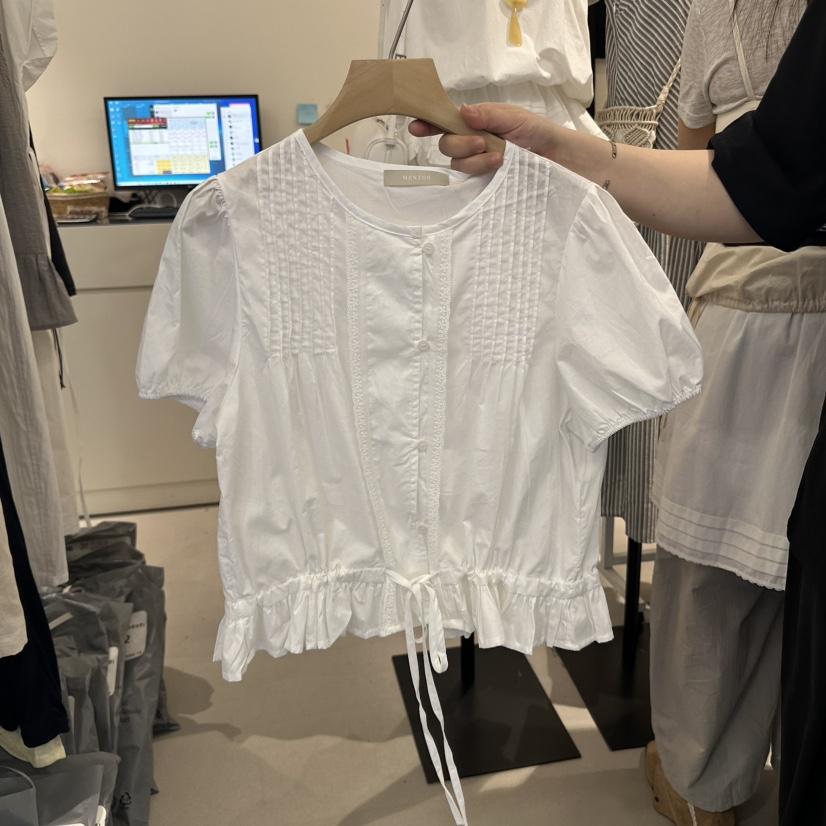 MENTOR韓國代購㊣女裝新款職業真品人氣25春夏時尚襯衫蕾絲衫MENTOR襯衫/蕾絲衫