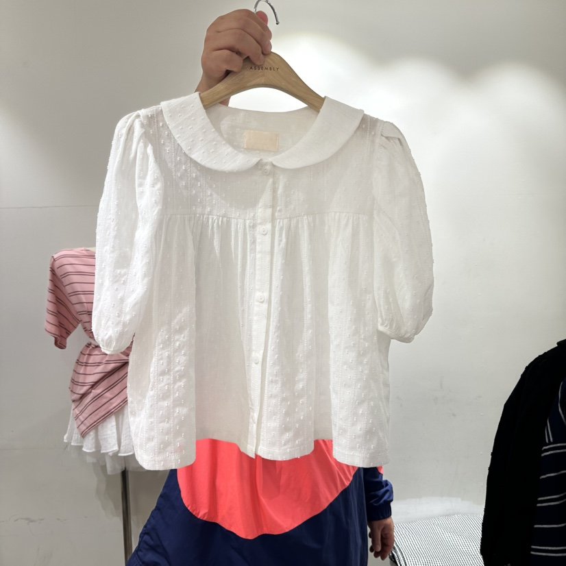 ASSEMBLY東大門㊣實拍女士新品熱賣25春夏職業人氣襯衫蕾絲衫ASSEMBLY襯衫/蕾絲衫