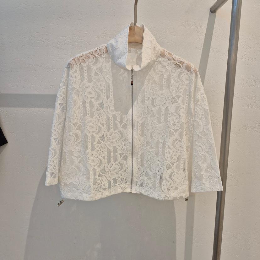 1 2ILLY-S韓國直郵㊣女裝新品人氣真品25春夏夾克拉鏈蕾絲1 2ILLY/THE SIL夾克