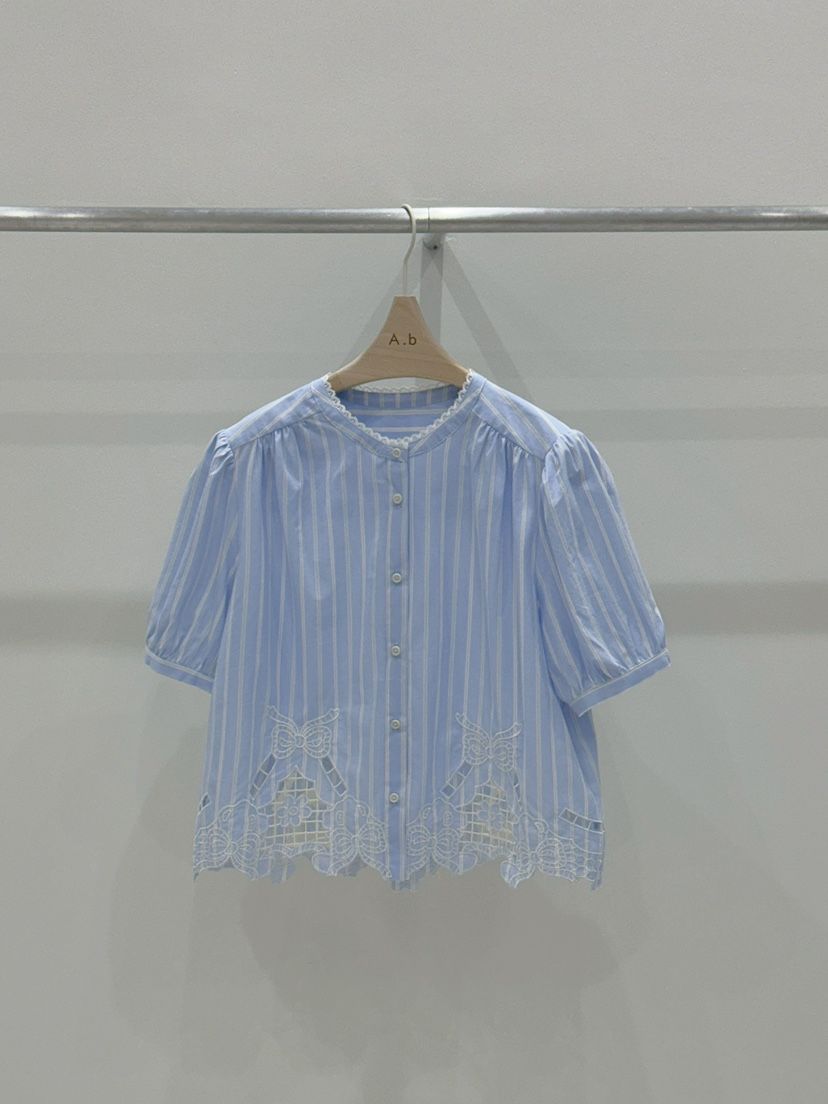 AUTUMN BEIGE PLUS東大門㊣代購女士新款職業時尚襯衫蕾絲衫A.b/AUTUMN BEIGE襯衫/蕾絲衫