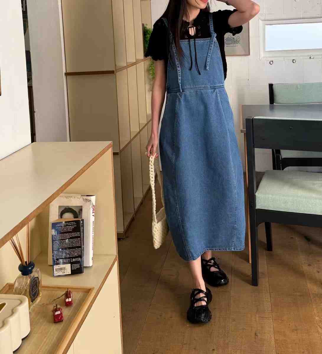 STANDING東大門㊣實拍女裝新款真品25春夏職業連衣裙不含內搭STANDING連衣裙
