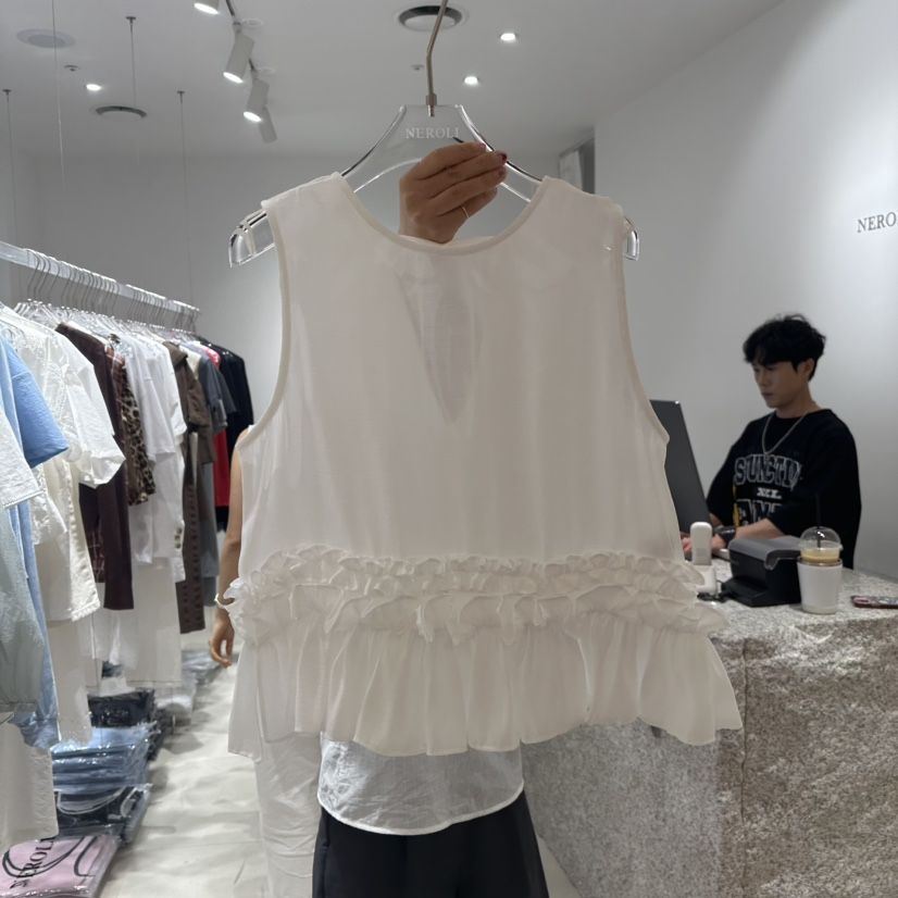 NEROLI 36東大門㊣代購女士新款熱賣時尚職業吊帶背心荷葉邊NEROLI 36吊帶/背心