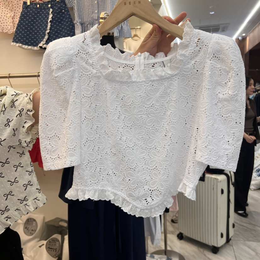 BEEN-A東大門㊣代購女裝新品25春夏推薦休閑真品襯衫蕾絲衫BEEN-A襯衫/蕾絲衫