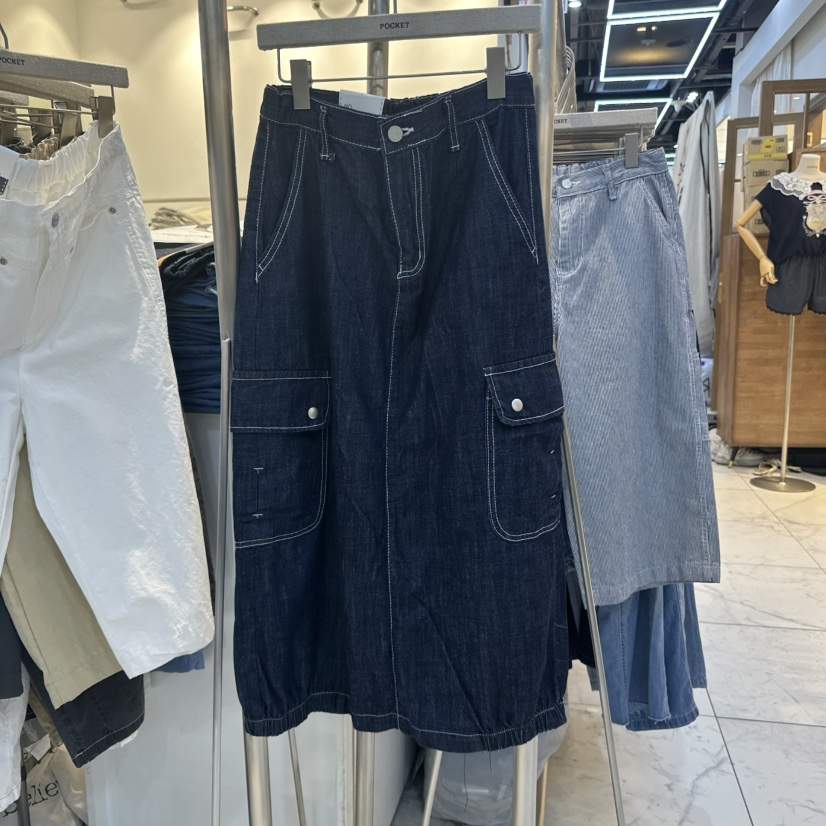 POCKET-Q東大門㊣實拍女士新品時尚推薦熱賣休閑真品25春夏長裙POCKET-Q長裙