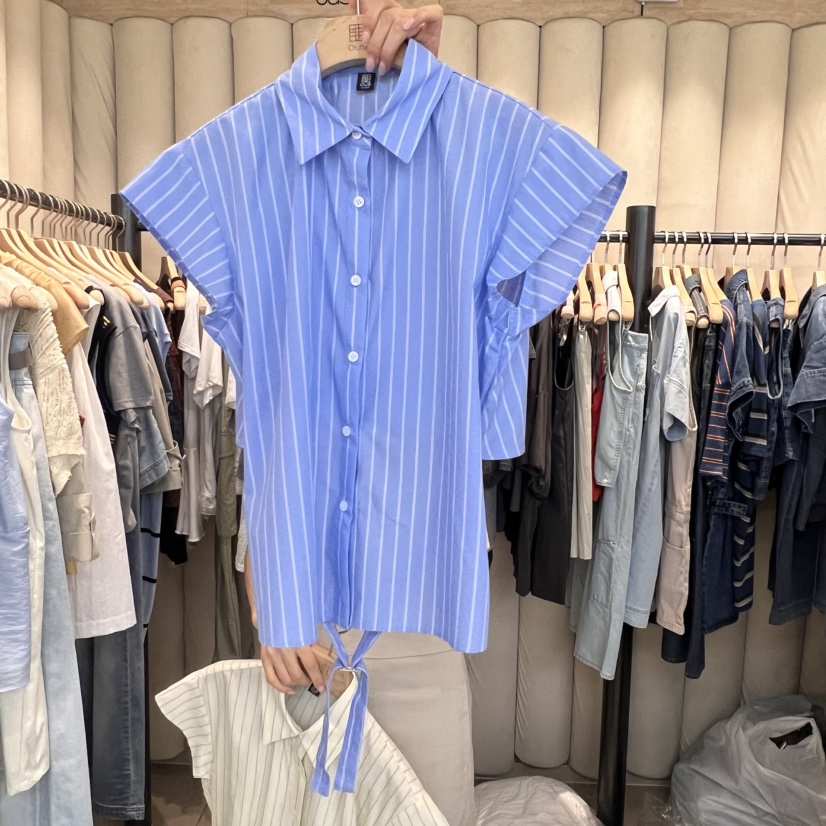 OUS/INCH-L東大門㊣直郵女裝新品休閑真品25春夏襯衫蕾絲衫OUS/INCH襯衫/蕾絲衫
