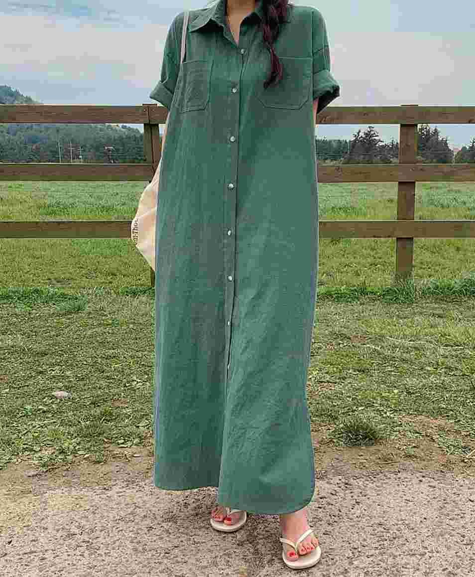 PICKS東大門㊣實拍女士新品25春夏推薦休閑熱賣職業連衣裙長款PICKS連衣裙