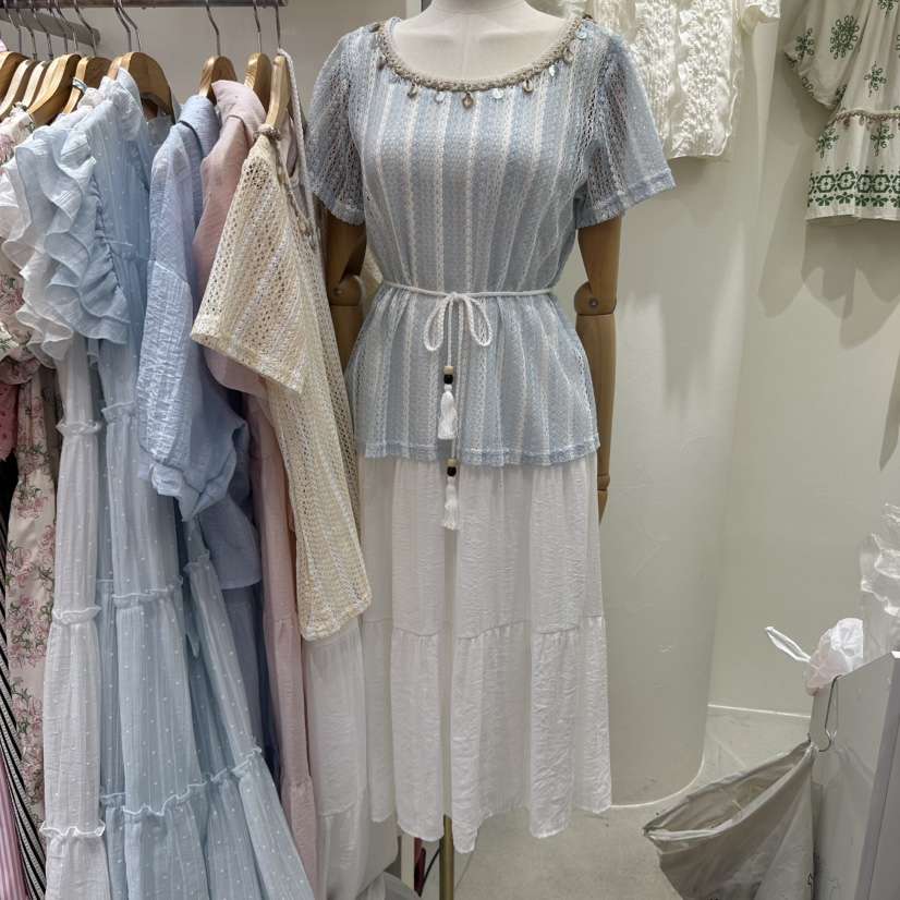 BIKINI東大門㊣代購女士新品熱賣推薦25春夏套裝含腰繩套裝BIKINI套裝