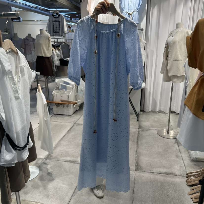 FLY FLY東大門㊣代購女裝新款人氣25春夏職業連衣裙蕾絲長款FLY FLY連衣裙