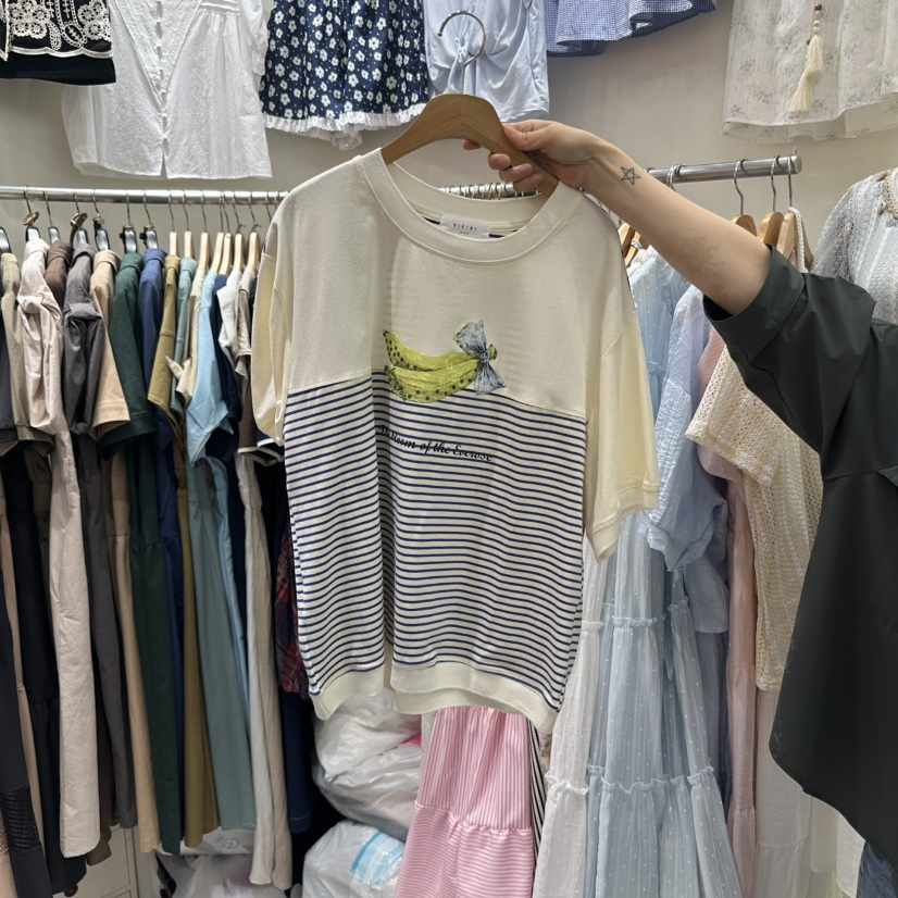 BIKINI韓國代購㊣女士新品25春夏真品熱賣休閑時尚人氣職業T恤BIKINIT恤