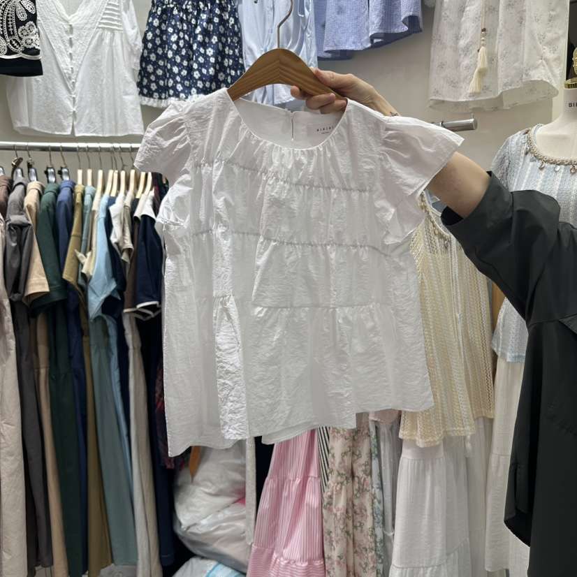 BIKINI韓國直郵㊣女士新品推薦職業熱賣休閑25春夏襯衫蕾絲衫BIKINI襯衫/蕾絲衫