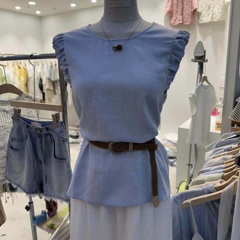 LULULALLA東大門㊣代購女士新款職業人氣真品25春夏吊帶背心腰帶LULULALLA吊帶/背心