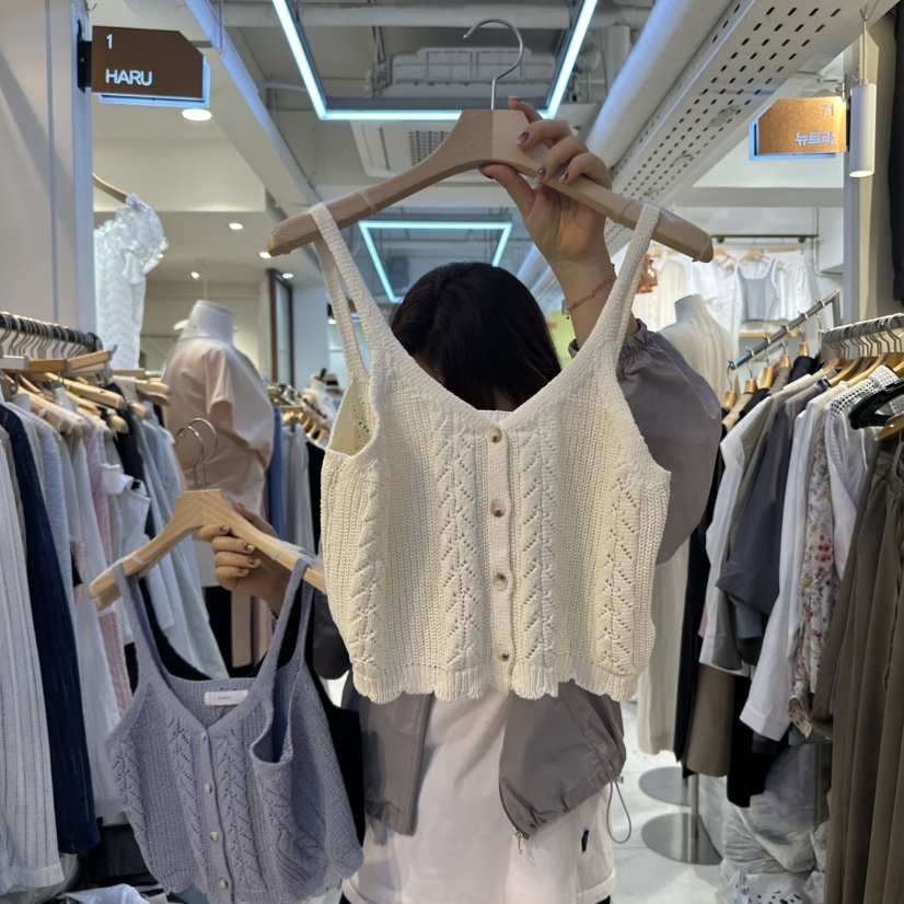 HARU韓國代購㊣女裝新款休閑推薦25春夏時尚真品職業吊帶背心HARU吊帶/背心