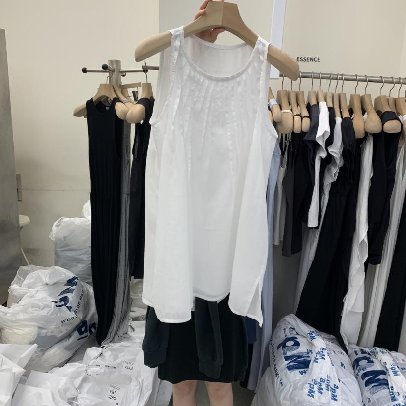 ESSENCE韓國代購㊣女裝新品25春夏職業熱賣時尚推薦連衣裙褶皺ESSENCE連衣裙