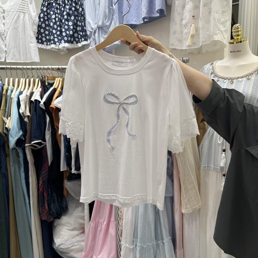 BIKINI韓國代購㊣女士新品時尚25春夏真品職業推薦熱賣休閑T恤BIKINIT恤