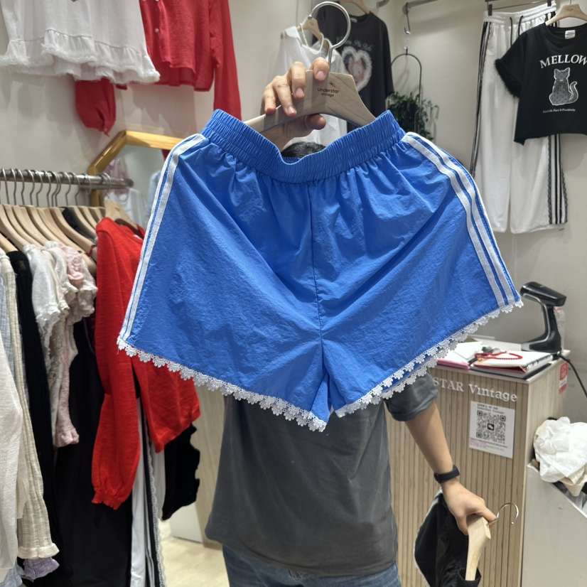 UNDERSTAR_VINTAGE東大門㊣代購女裝新款真品職業休閑短褲蕾絲UNDERSTAR_VINTAGE短褲