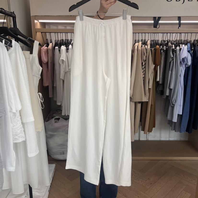 OBJET東大門㊣代購女裝新品時尚人氣25春夏推薦休閑褲亞麻布love us u/OBJET休閑褲