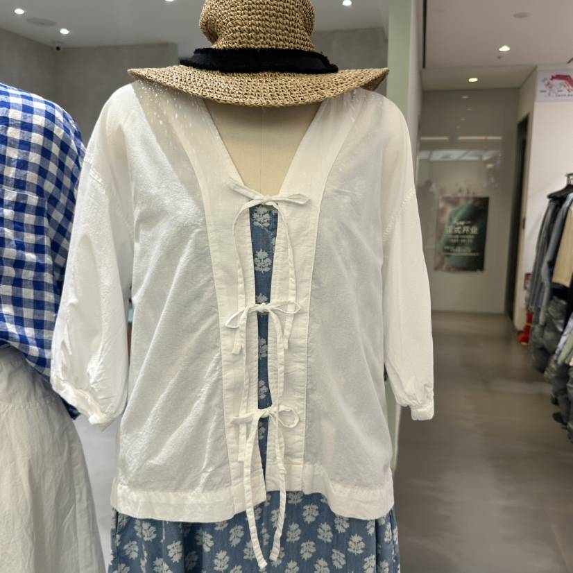DELI JENNY東大門㊣代購女士新品25春夏熱賣休閑襯衫蕾絲衫DELI JENNY襯衫/蕾絲衫