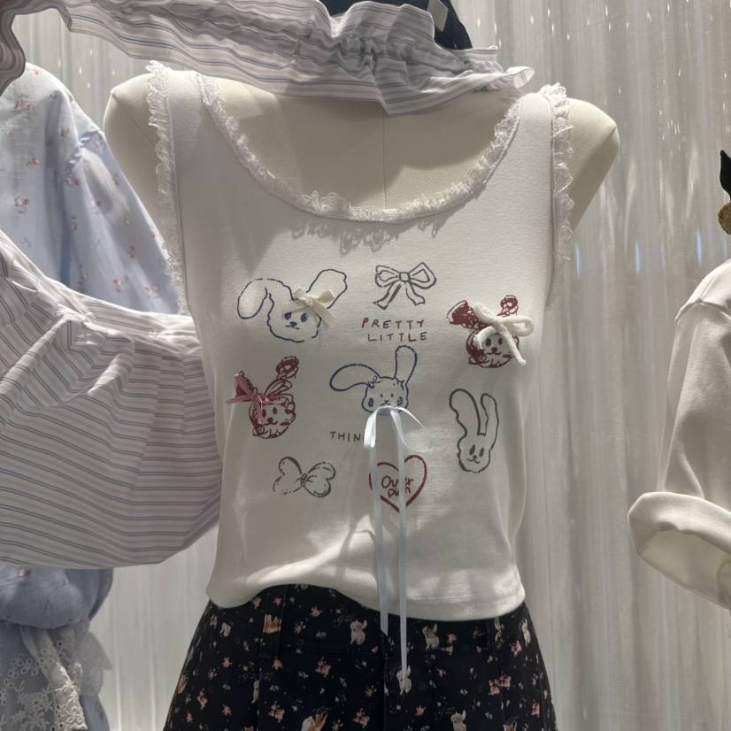 MIMME東大門㊣直郵女裝新品真品職業推薦25春夏吊帶背心兔子MIMME吊帶/背心