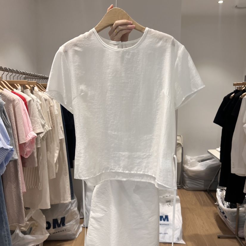 OUR-A東大門㊣代購女士新款真品休閑25春夏時尚襯衫蕾絲衫OUR-A襯衫/蕾絲衫