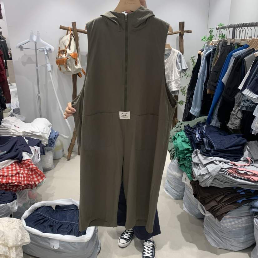 BLOOM東大門㊣代購女裝新品真品休閑職業時尚連體褲連帽衫拉鏈BLOOM-S連體褲