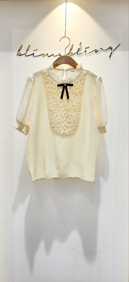 BLING BLING-S東大門㊣代購女士新品休閑25春夏真品針織衫BLING BLING-S針織衫