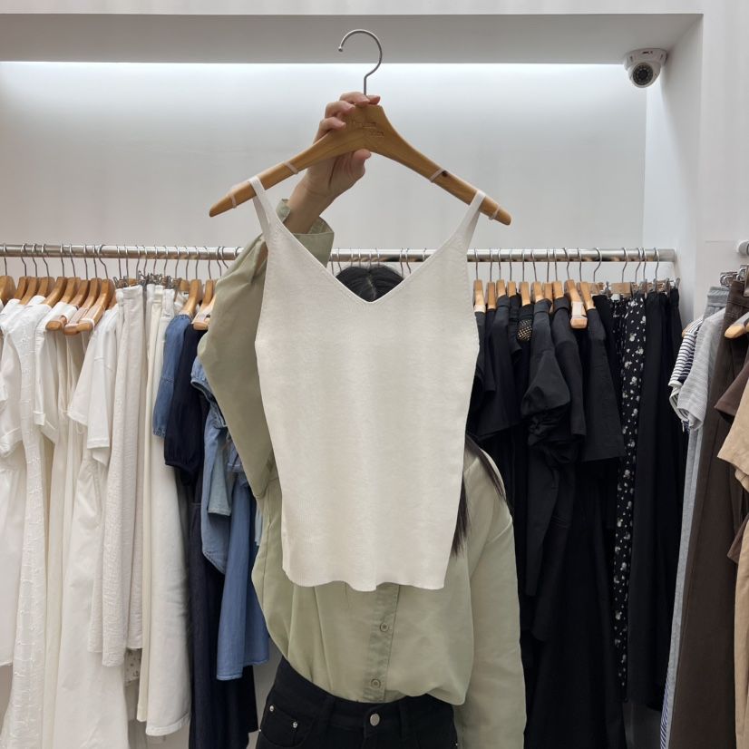 DRESS ROOM韓國代購㊣女裝新款25春夏真品推薦休閑吊帶背心DRESS ROOM吊帶/背心