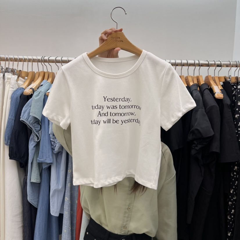DRESS ROOM韓國代購㊣女裝新款推薦熱賣休閑時尚職業人氣T恤DRESS ROOMT恤