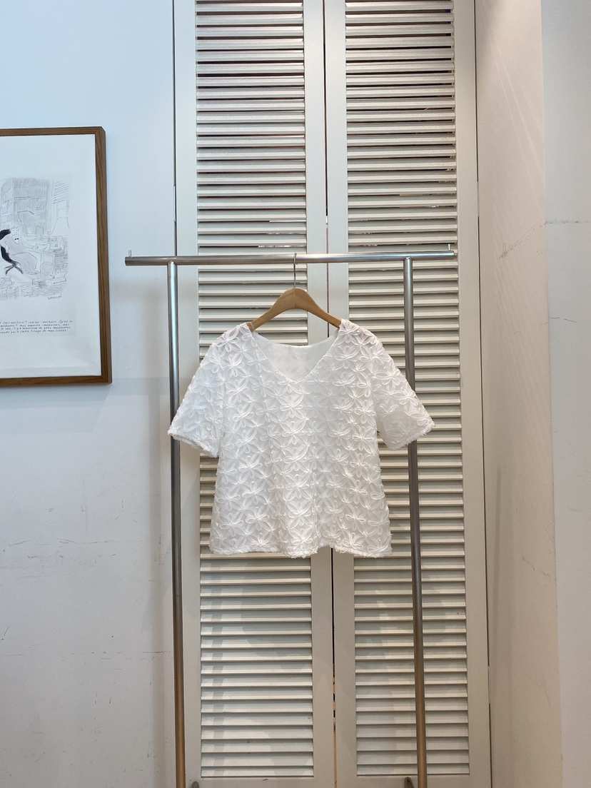 FAVE-L東大門㊣實拍女士新品時尚25春夏熱賣襯衫蕾絲衫刺繡FAVE-L襯衫/蕾絲衫